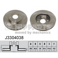 J3304038 NIPPARTS Тормозной диск