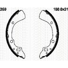 8100 50359 TRIDON Brake shoes