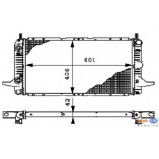 8MK 376 712-341 HELLA Радиатор, охлаждение двигателя