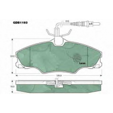 GDB1193 TRW Комплект тормозных колодок, дисковый тормоз