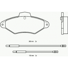 P 61 052 BREMBO Комплект тормозных колодок, дисковый тормоз