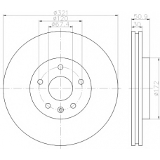 8DD 355 121-581 HELLA PAGID Тормозной диск