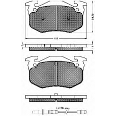 10458 BSF Комплект тормозных колодок, дисковый тормоз