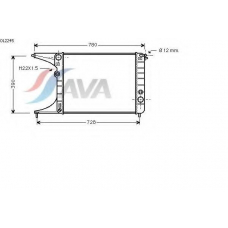 OL2245 AVA Радиатор, охлаждение двигателя