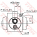 BWF309 TRW Колесный тормозной цилиндр