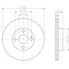 8DD 355 106-491 HELLA Тормозной диск