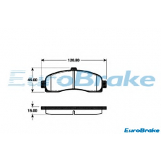 5501222239 EUROBRAKE Комплект тормозных колодок, дисковый тормоз