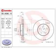 09.A096.11 BREMBO Тормозной диск