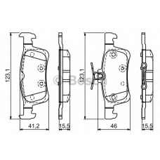 0 986 494 715 BOSCH Комплект тормозных колодок, дисковый тормоз