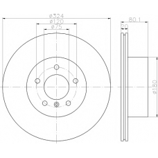 8DD 355 112-691 HELLA PAGID Тормозной диск