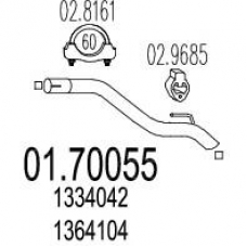 01.70055 MTS Труба выхлопного газа