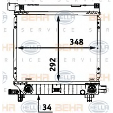 8MK 376 712-164 HELLA Радиатор, охлаждение двигателя