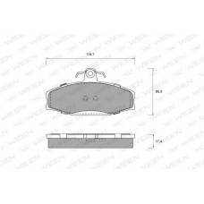 151-1142 WEEN Комплект тормозных колодок, дисковый тормоз