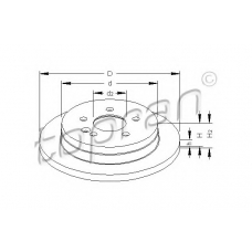 401 841 TOPRAN Тормозной диск