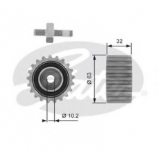 T42196 GATES Паразитный / ведущий ролик, зубчатый ремень
