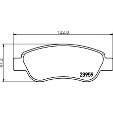 8DB 355 012-141 HELLA Комплект тормозных колодок, дисковый тормоз