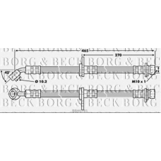 BBH6781 BORG & BECK Тормозной шланг