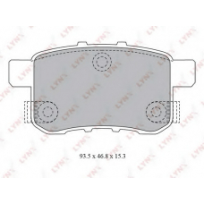 BD3431 LYNX Bd-3431 колодки тормозные задние honda accord viii 2.0-2.4 08]