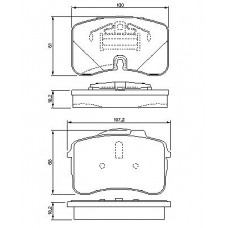 0 986 424 191 BOSCH Комплект тормозных колодок, дисковый тормоз