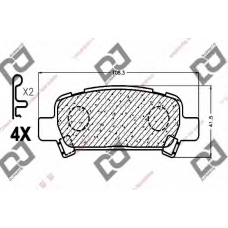 BP1039 DJ PARTS Комплект тормозных колодок, дисковый тормоз