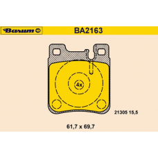 BA2163 BARUM Комплект тормозных колодок, дисковый тормоз