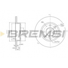 DBA055S BREMSI Тормозной диск