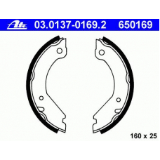 03.0137-0169.2 ATE Комплект тормозных колодок, стояночная тормозная с