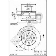 BS 7487 BRECO Тормозной диск