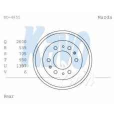 BD-4855 KAVO PARTS Тормозной барабан