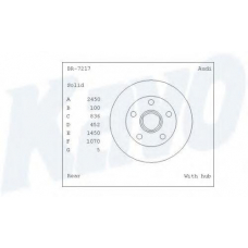 BR-7217 KAVO PARTS Тормозной диск