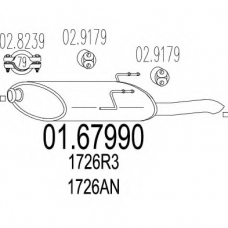 01.67990 MTS Глушитель выхлопных газов конечный