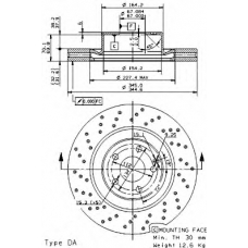 09.9382.11 BREMBO Тормозной диск