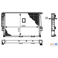 8MK 376 713-141 HELLA Радиатор, охлаждение двигателя