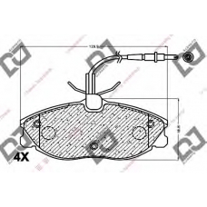 BP1122 DJ PARTS Комплект тормозных колодок, дисковый тормоз