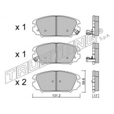 902.0 TRUSTING Комплект тормозных колодок, дисковый тормоз