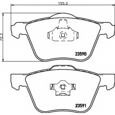 8DB 355 011-571 HELLA Комплект тормозных колодок, дисковый тормоз