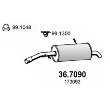 36.7090 ASSO Глушитель выхлопных газов конечный