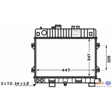 8MK 376 766-451 HELLA Радиатор, охлаждение двигателя