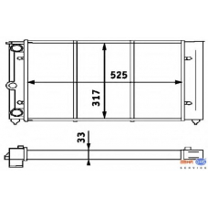 8MK 376 713-451 HELLA Радиатор, охлаждение двигателя