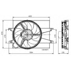 47007 NRF Вентилятор, охлаждение двигателя