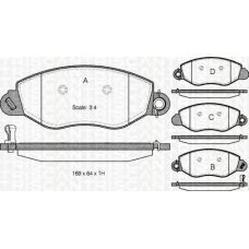 8110 16011 TRIDON Brake pads - front