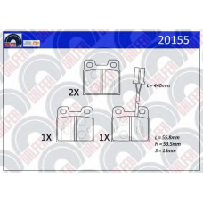 20155 GALFER Комплект тормозных колодок, дисковый тормоз