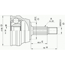 CVJ5008.10 OPEN PARTS Шарнирный комплект, приводной вал