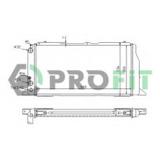 PR 0016A1 PROFIT Радиатор, охлаждение двигателя