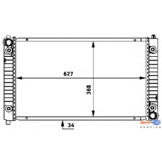 8MK 376 721-301 HELLA Радиатор, охлаждение двигателя