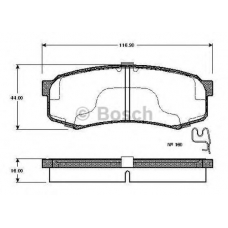 0 986 TB2 685 BOSCH Комплект тормозных колодок, дисковый тормоз