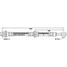 FBH6304 FIRST LINE Тормозной шланг