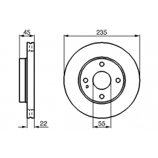 0 986 478 219 BOSCH Тормозной диск