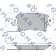 FO 684281 FOMAR ROULUNDS Комплект тормозных колодок, дисковый тормоз