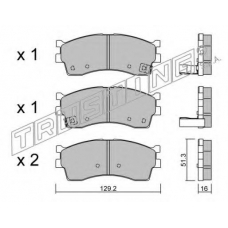 528.0 TRUSTING Комплект тормозных колодок, дисковый тормоз
